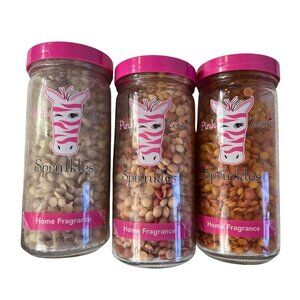 Lot 3 Sprinkles Home Fragrance Jars Wax Melts Smoky Mountain, Marshmellow,Carrot